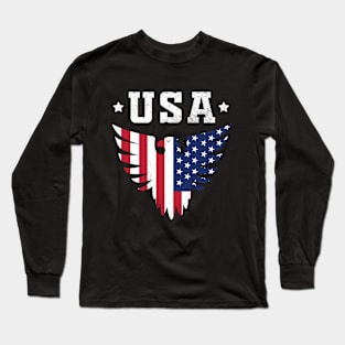 USA Eagle Flag Long Sleeve T-Shirt